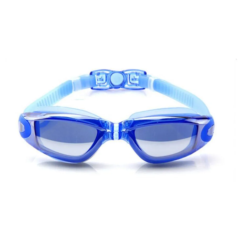 Посеребренные водонепроницаемые очки для плавания и противотуманные очки для наружного плавания 200-1015 - Цвет: blue mirror