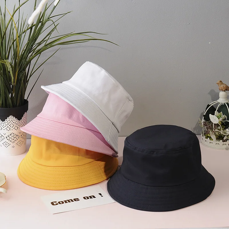 

Unisex Cotton Bucket Hats Women Summer Sunscreen Panama Hat Men Pure Color Sunbonnet Fedoras Outdoor Fisherman Hat Beach Cap