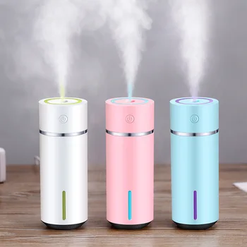 

New Arrival Car Essential Oil Diffuser Mini Ultrasonic Color Cup Humidifier LED Night Light USB Fogger Car Air Humidifier