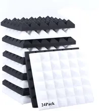Panneaux d'Isolation Acoustique en Mousse pour KTV, Studio, Article pour Murs Insonorisés, 300x300x25 mm, 12 Pièces