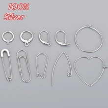 925 srebro kolor złoty kolczyk Punk Rock Style agrafka sztyft na ucho kolczyki wykwintne akcesoria do wyrobu biżuterii(China)