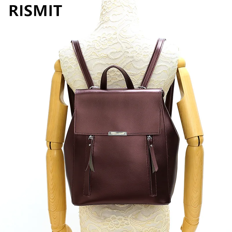 

2019 HOT Fashion Women Backpack High Quality Youth Leather Backpacks for Teenage Girls Female School Shoulder Bag RISMIT