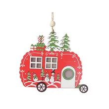 Рождественская деревянная полая Рождественская игрушка в форме сердца со звездами, украшения, светодиодный светильник, новогодние вечерние украшения для дома, RXJB