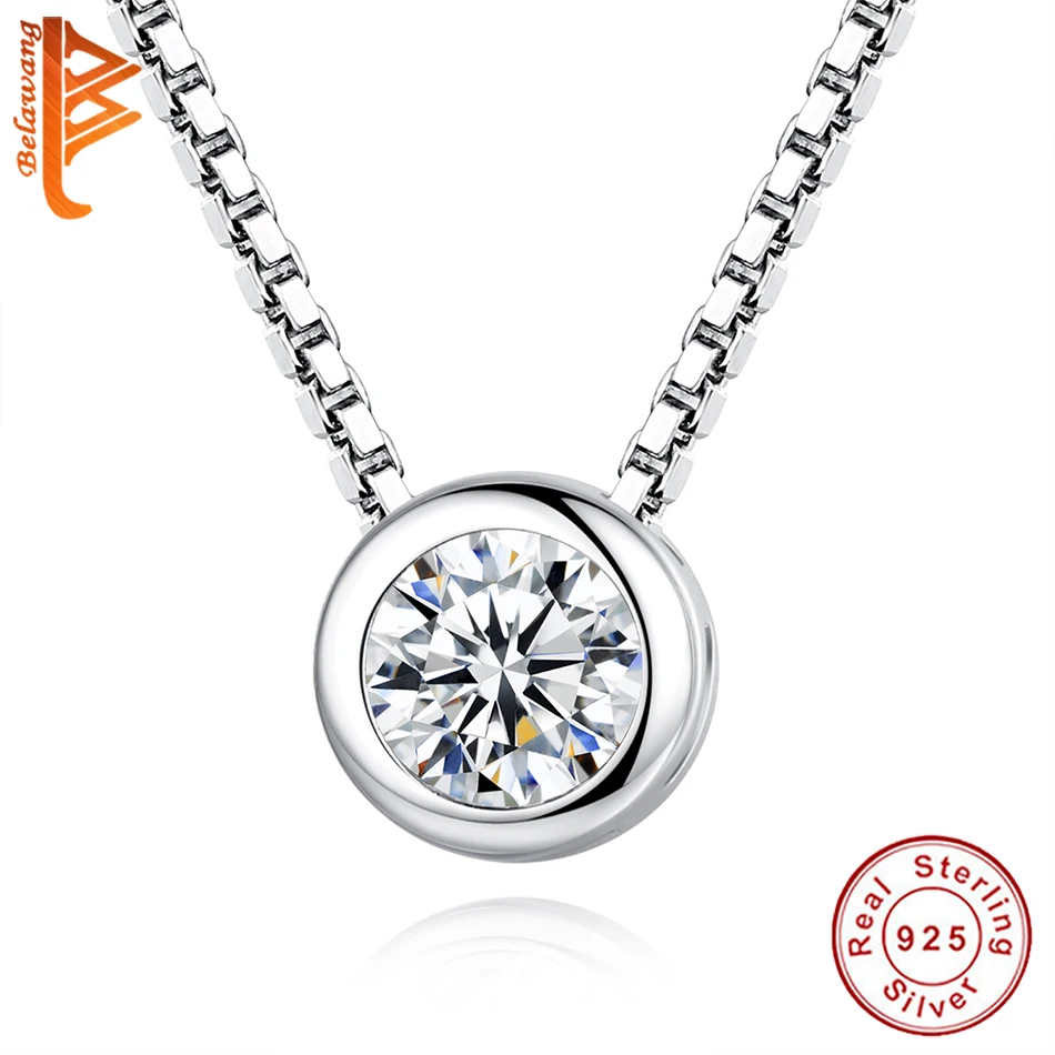 925 Sterling Silver Crystal Diamond Love Ball Necklace Pendant Gift for her Girl
