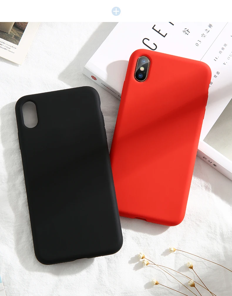 Liquid Silicone Case Iphone X Max Red Colour Hot Original Liquid