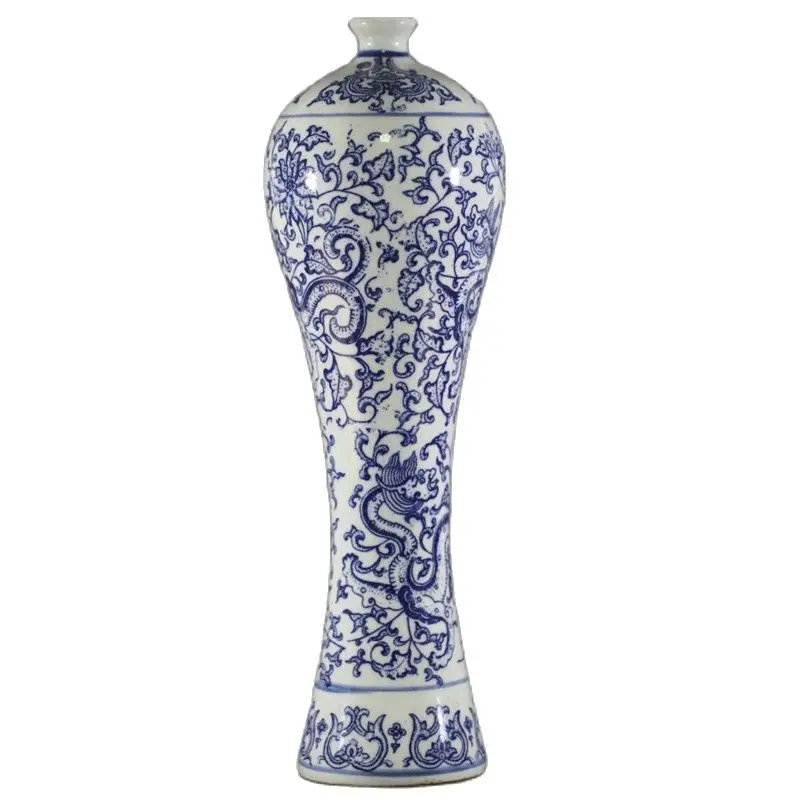 Blue and White Porcelain Vase, Unique Old Chinese Style, Dragonic 2