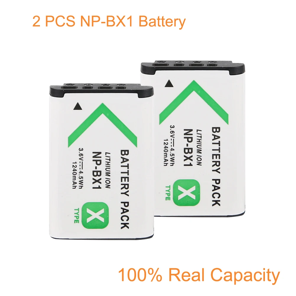

2PCS/Lot NP-BX1 NP BX1 Battery 1600mAh For SONY DSC RX1 RX100 RX100iii M3 M2 RX1R WX300 HX300 HX400 HX50 HX60 GWP88 PJ240E