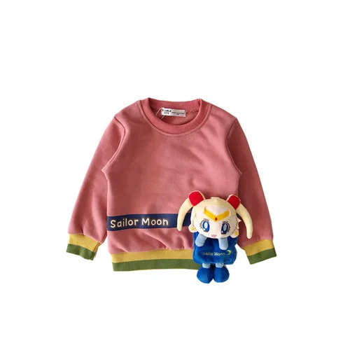 Розовый Tonytaobaby/осенне-зимняя одежда; Новинка; милая сумка для мальчиков и девочек; детская одежда с рисунком; Детский свитер - Цвет: Розовый