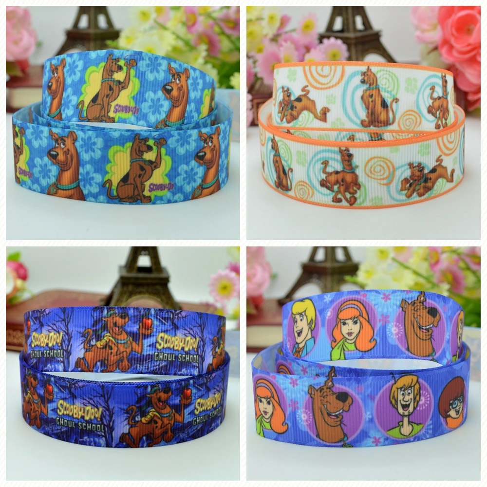 10 Yards 22mm 7/8" cute cartoon Printed grosgrain ribbon hair bow Headwear DIY hair accessories retail B0929