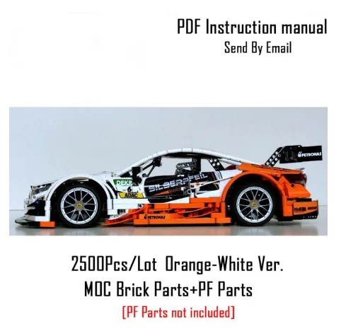 C63 coches deportivos bloques de conchción de coches modelo DIY juguetes regalos aptos para MOC-6687 Brinquedos - Color: Orange Just Brick