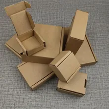 5 шт./лот 10 размеров гофрированная бумажная коробка коричневый крафт подарочная коробка мыло ручной работы крафт-бокс утолщенная курьерская упаковочная коробка