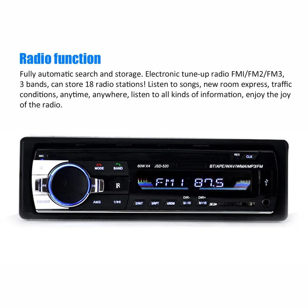 12V Универсальный Автомобильный MP3 автомобильный стерео FM AUX вход приемник SD USB MP3 радио плеер В-Dash блок