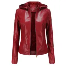 Новинка Европа и Америка размера плюс бархатная женская кожаная с капюшоном осенняя и зимняя короткая куртка теплая Повседневная Женская куртка