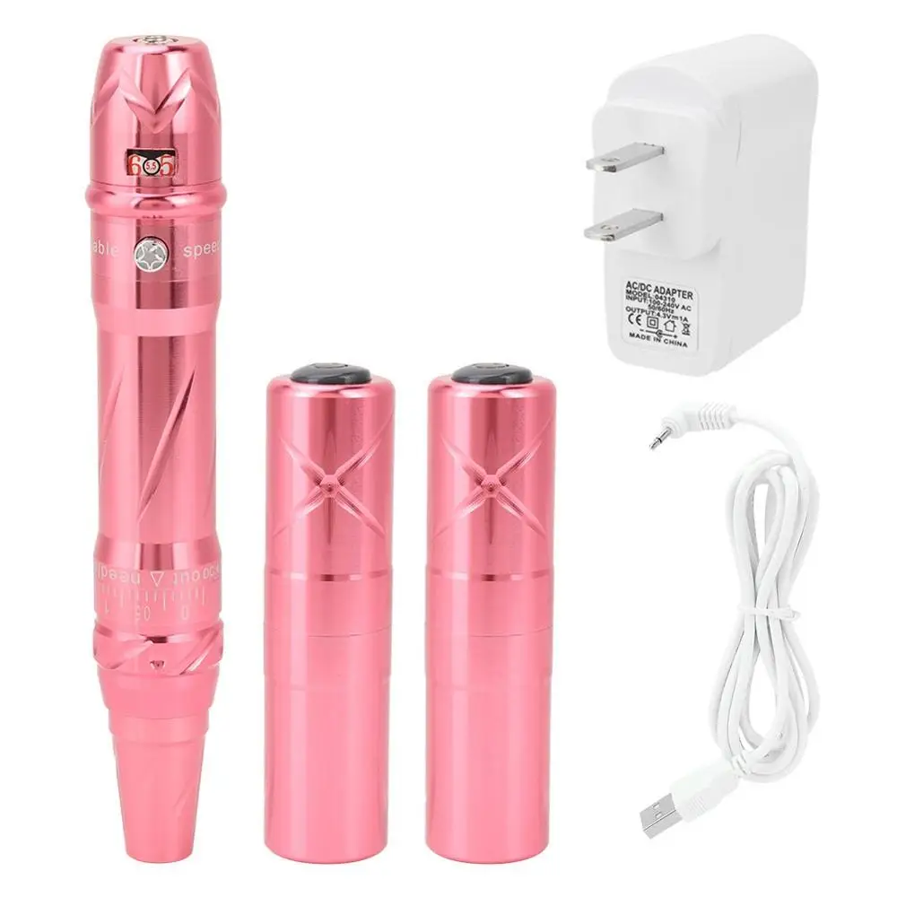 

Rose Gold Multifunction Electronic Metal Tattoo Machine Permanent Makeup Machine Eyeliner Eyebrow Lip Tattoo Microblading Pen US