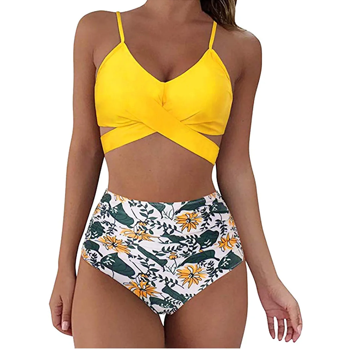 Womens Bikinis Two Piece Set Sexy Fashion Vacation Bathing Suit Bow Knot Beach Wear Plus Size 2021 New Solid Swimsuit | Спорт и