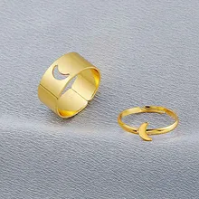  Trendy Silver Color Butterfly Rings For Women Men Lover Couple Rings Set Adjustable Friendship Engagement Wedding Open Ring Gift 