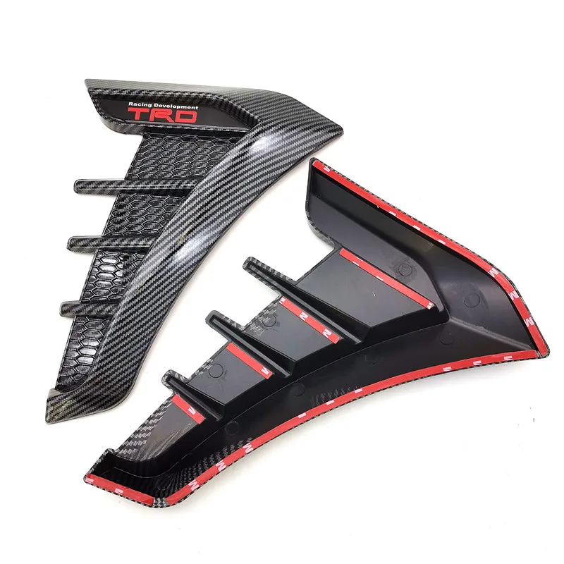 

Carbon Fiber Style Car Side Wing Air Flow Fender Grill Intake Vent Trim Sticker 3D Universal