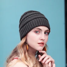 25 цветов, вязанные шапочки, шапка Skully, модная, теплая, толстая, мягкая, тянущаяся, Вязанная, зимняя женская шапка, модный подарок, без логотипа