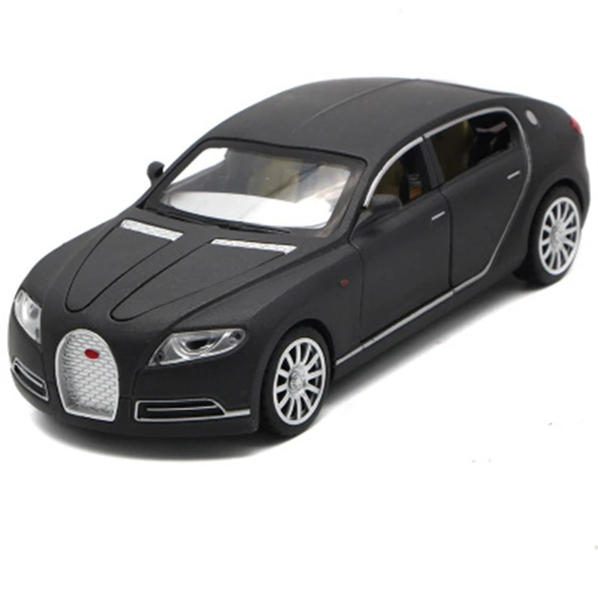 1:32 Bugatti, модель автомобиля из сплава, новинка, модель купе, светильник, музыкальная вытяжка, шестидверная детская игрушка, модный подарок на день рождения