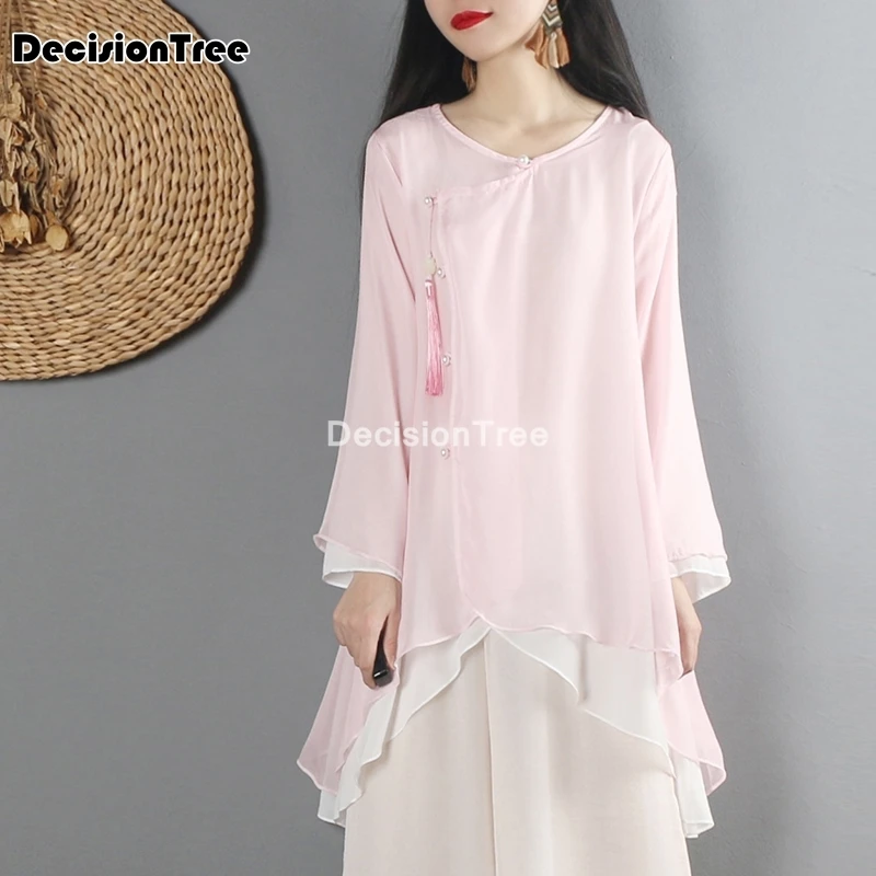 Костюм Тан 2021 рубашка в китайском стиле традиционная китайская одежда для женщин