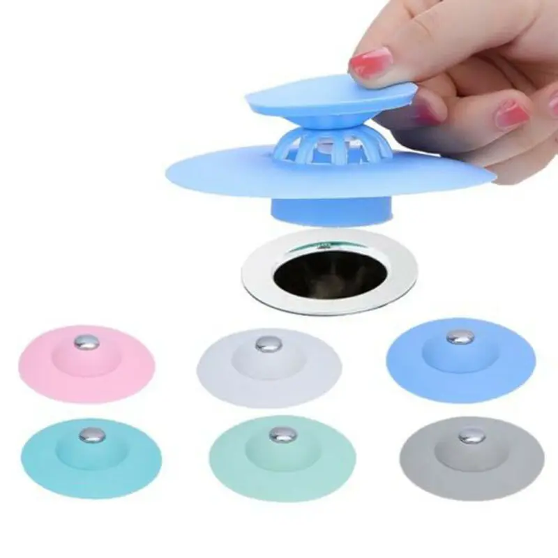 

Silicone Drain Cover Kitchen Water Sink Drainer Strainer Disposal Stopper Plug