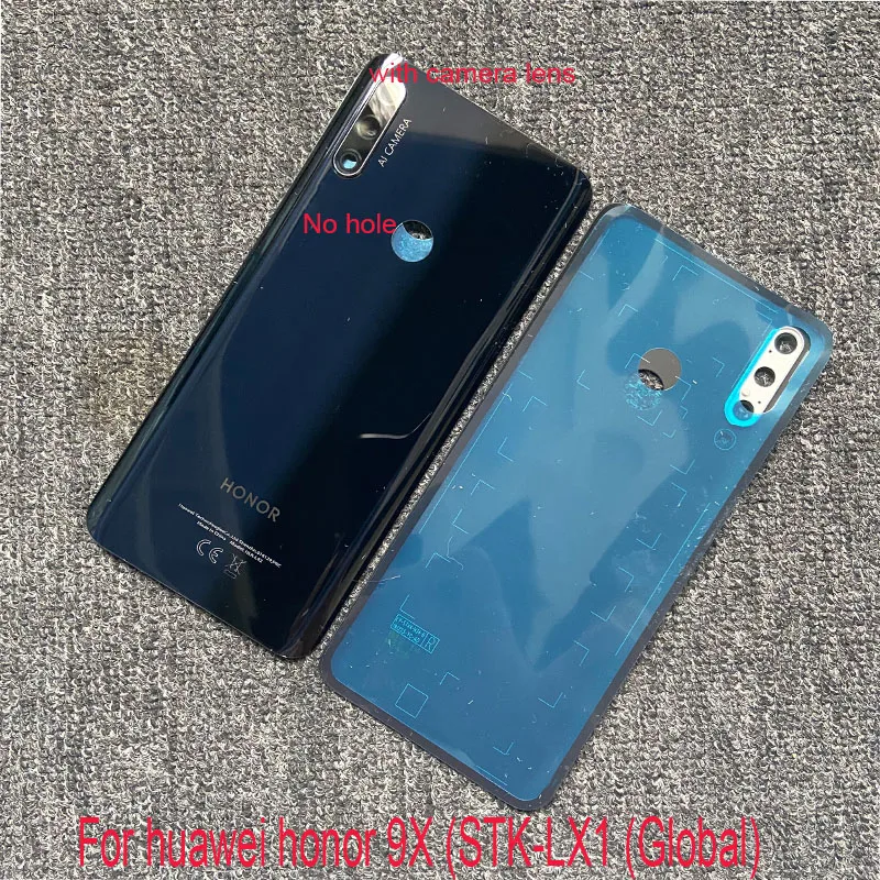 Replacement For Huawei Honor 9X Back Battery Cover Housing Rear Glass Door Case Global STK-LX1 STK-L22 