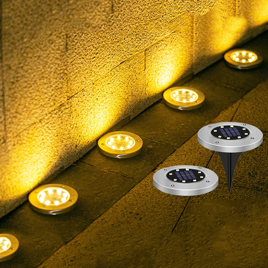 Solar Deck Lights Solar Driveway Light 12LED Solar Powered Outdoor