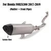 Slip for Honda FORZA 300 2017 2018 2019 Motorcycle Exhaust Muffler Tail Tube Carbon Fiber Front Link Header Pipe Set System