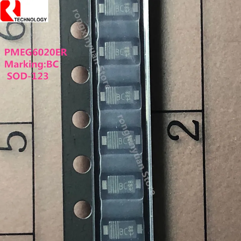 100% Новый оригинальный PMEG6020ER PMEG6020 6020 маркировка: BC SOD 123|Аксессуары для батарей| |