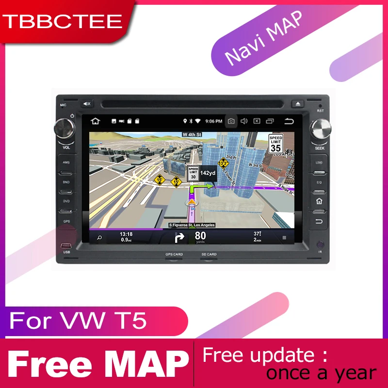 Clearance TBBCTEE For Volkswagen VW T5 2003~2005  Car Android Multimedia System 2 DIN Auto DVD Player GPS Navi Navigation Radio Audio WiFi 4