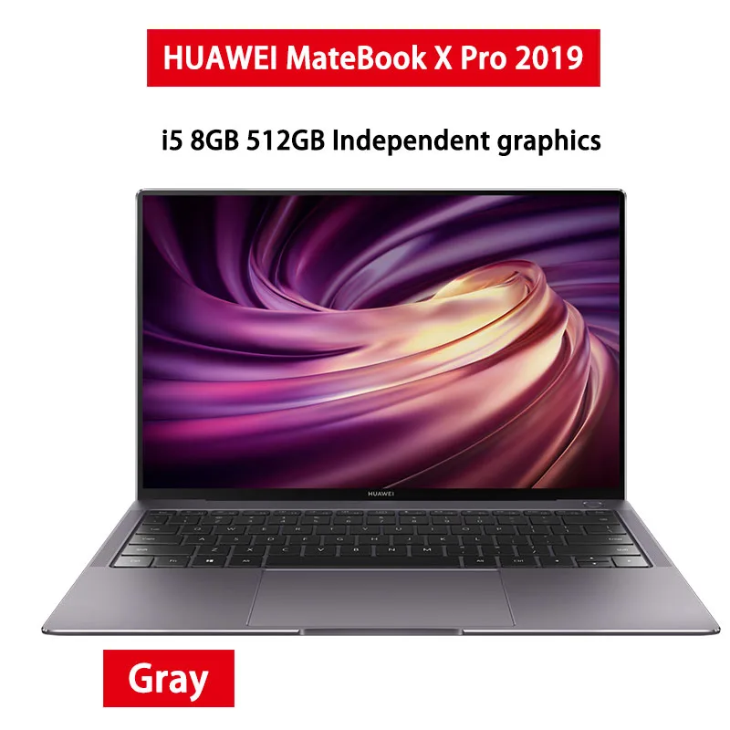 i5 8G 512G Gray MX Ноутбук HUAWEI MateBook X Pro 13,9 дюймов GeForce MX250 i5-8265U i7-8565U 8 Гб LPDDR3 - Цвет: i5 8G 512G Gray MX