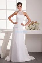 

free Shipping 원피스 Chiffon Halter Formal Long New Design Hot Sale Brides Maid real photo Custommade Bespoke Wedding Dresses