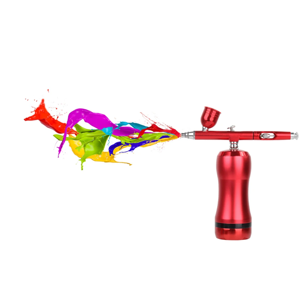 Best Portable Airbrush With Compressor Kit Mini High Pressure Replace Battery Makeup Nail Art Design Tattoo Paint Spary Gun