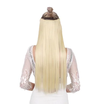 

MANWEI 24"inches Synthetic HairStraight Black To Ombre Hair 5 Clip In Hair Extensions Hairpiece False Hair on Hairpins for Women