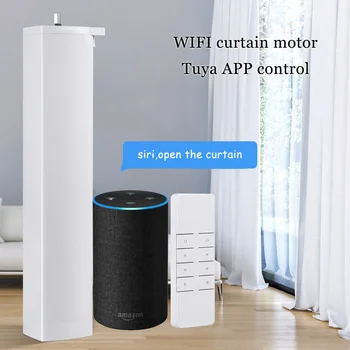 

Wifi Smart Electric Curtain Motor Remote Controller Compatient with Alexa Google Home Smart Life Tuya APP