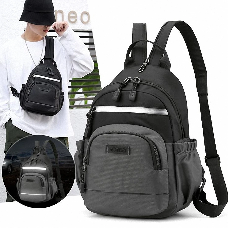 

New Designer Waterproof Fashion Men Backpack Mini Soft Touch Multi-Function Small Backpack Male Shoulder Bag Men Purse Sport Bag