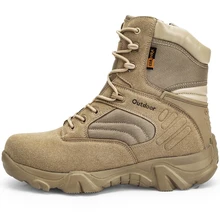

2021 Outdoor military boots men's high-top tactical boots men's special forces desert boots combat boots large size hiking boots