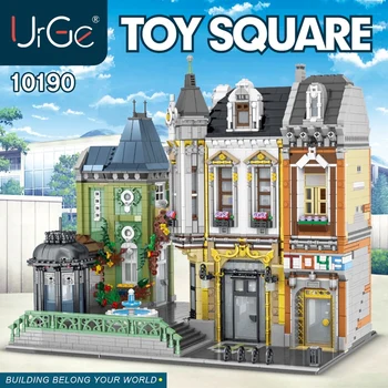 

MOC City Streetview Series The Brickstive Toys Square Hospital University Post Model Modular Building Blocks Bricks Toys Gifts