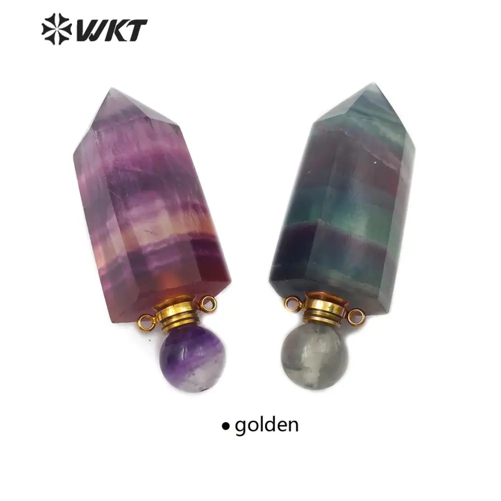 WT-P1473 Новое поступление! подвеска в виде бутылочки парфюма кулон из натурального камня бутылка из камня с серебром/Золотой Гальванизированный подвесной крючок