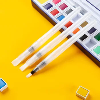 

3pcs Portable Watercolor Paint Drawing Pens Refillable Soft Art Brushes Painting Accessories