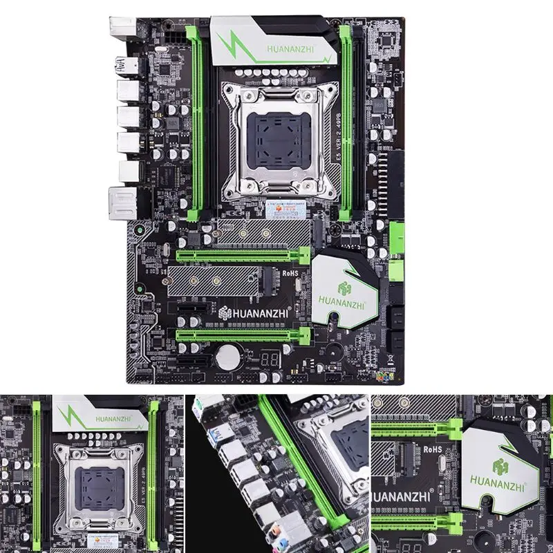Материнская плата Huananzhi X79 LGA2011 ATX USB3.0 SATA3 PCI-E NVME M.2 SSD поддержка памяти REG ECC и процессор Xeon E5