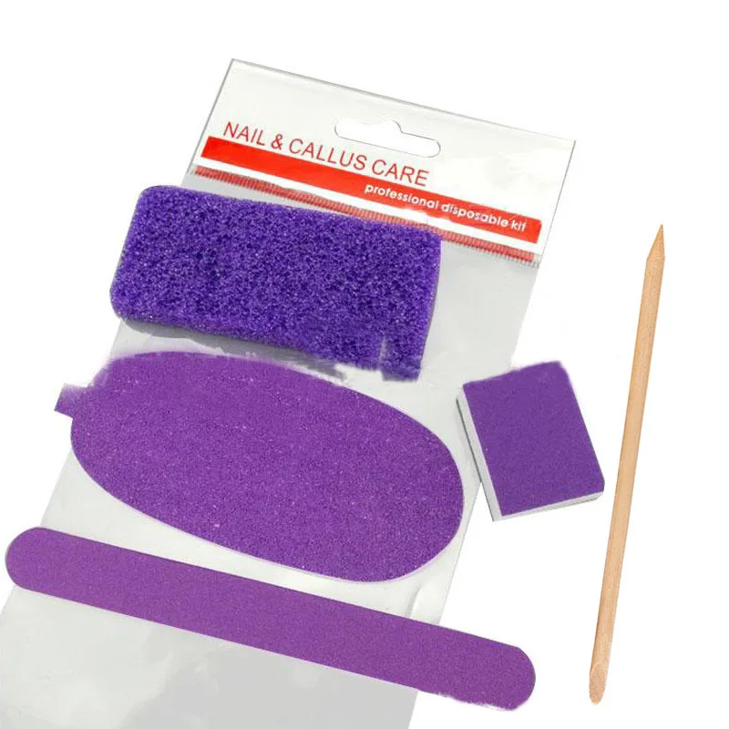 

Disposable Pedicure Kits Mini Nail File Buffer Pumice Sponge Manicure Pedicure Set Salon Supplement