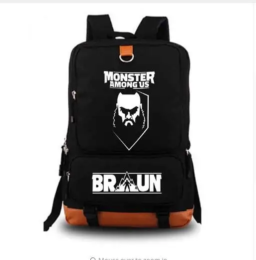 as pictures Braun Strowman Monster Among Us школьная сумка, холщовые рюкзаки, школьный рюкзак, рюкзак для путешествий, повседневный рюкзак - Цвет: as pictures