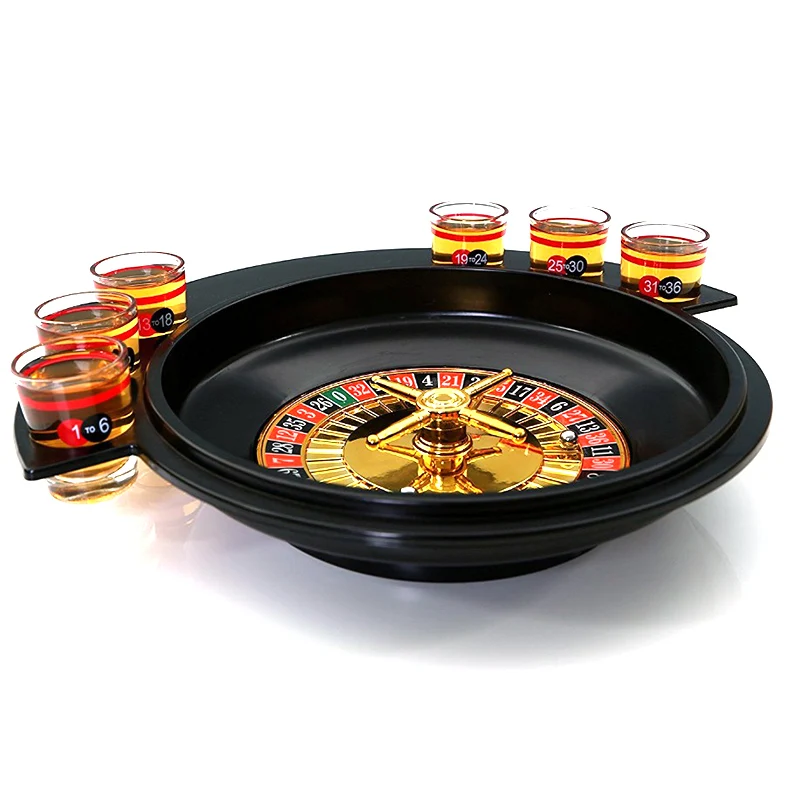 Новые подарки Русские Вечерние игры Lucky Shot Рулетка Питьевая игра с 6 стеклянными