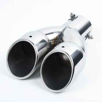 

Round inclined tip Exhaust Pipe Silver Exterior Parts 63mm Stainless Steel