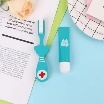 

6Pcs Baby Toys Doctor Set Play Wooden Dental Tools Simulation Medicine Box T5EC