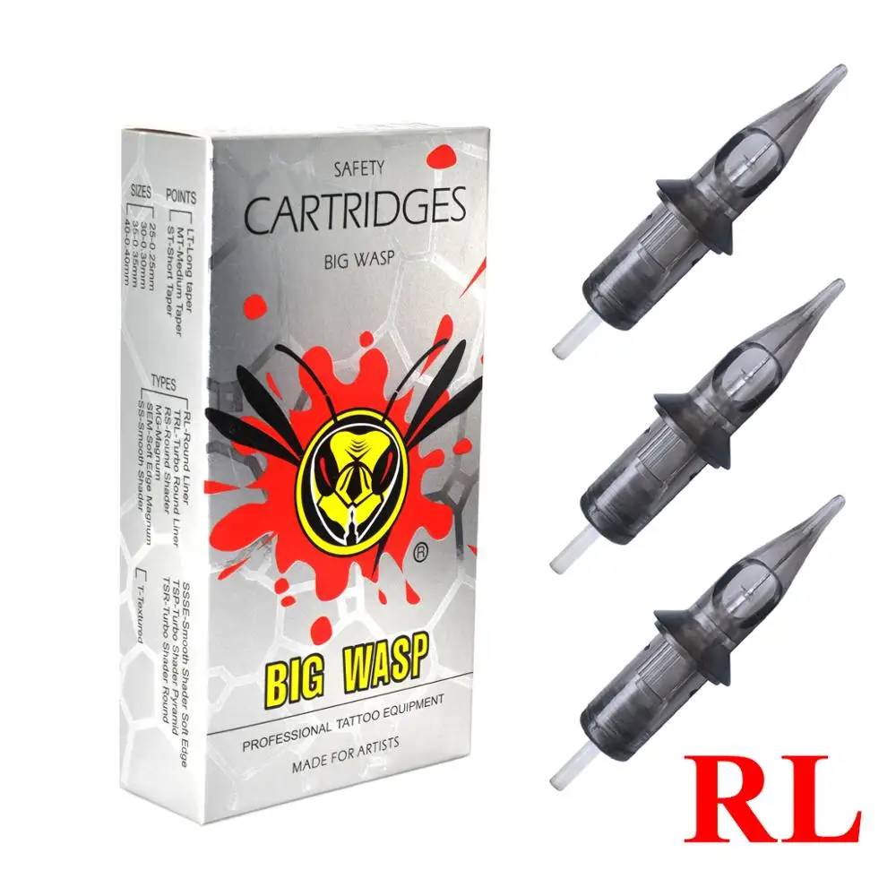 

BigWasp 20PCS Tattoo Disposable Cartridge RL Round Liner 3RL/5RL/7RL/9RL/11RL/13RL/14RL/15RL Cartridge Gray Disposable Tubes