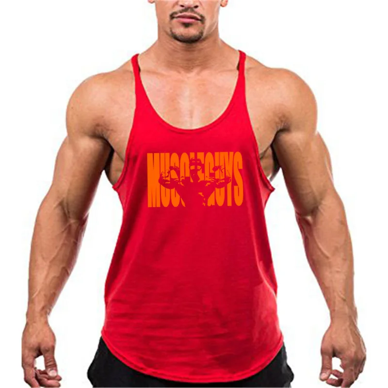 Брендовая Y back одежда для спортзала muscleguys фитнес Стрингер майка мужская рубашка для бодибилдинга хлопковая майка без рукавов майка для тренировок