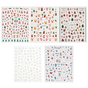 

5pcs Sticker Useful Nails Decals Nail Supply Nail Patch for Lady Woman