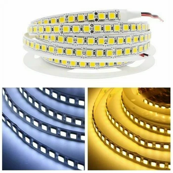 

DC 12V 24V LED Strip Light LED tape backlight 120leds/m 5054SMD 1M 2M 3M 4M 5M Flexible LED Tape Ribbon kitchen warm white